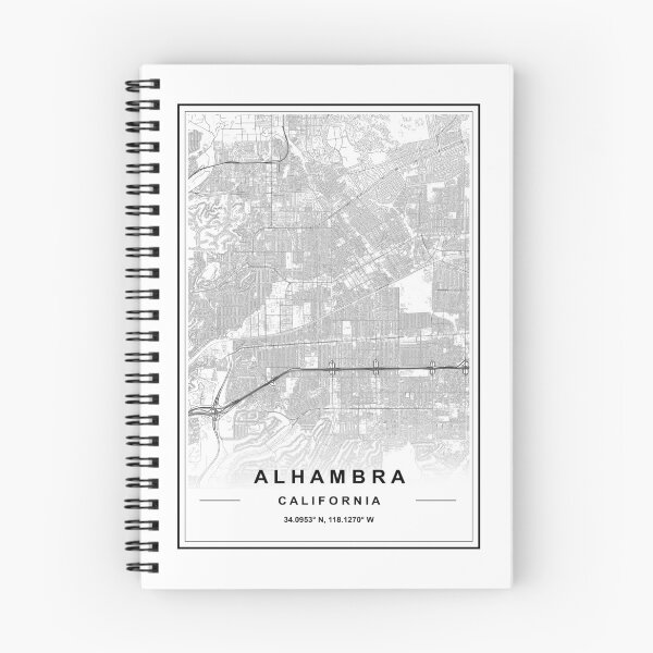Item preview, Alhambra City Map designed and sold by SHAMPAIN-ART-CO.