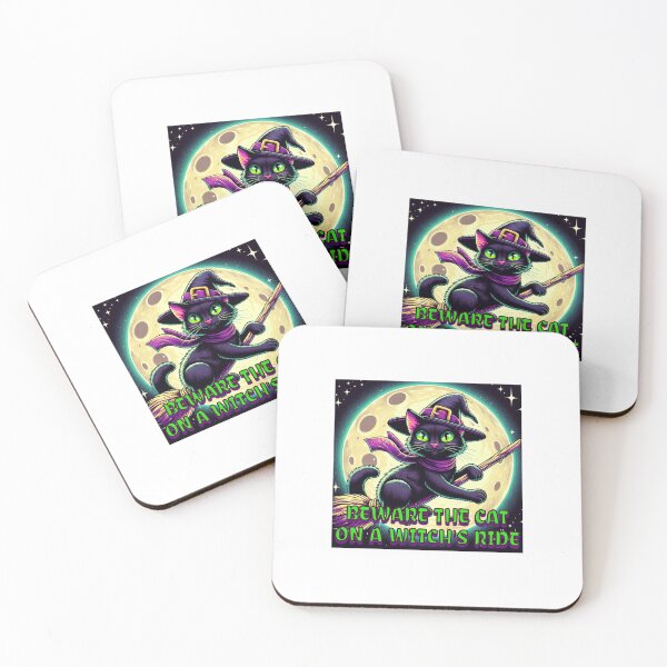 Item preview, Beware the cat on a witch's ride designed and sold by smanopla.