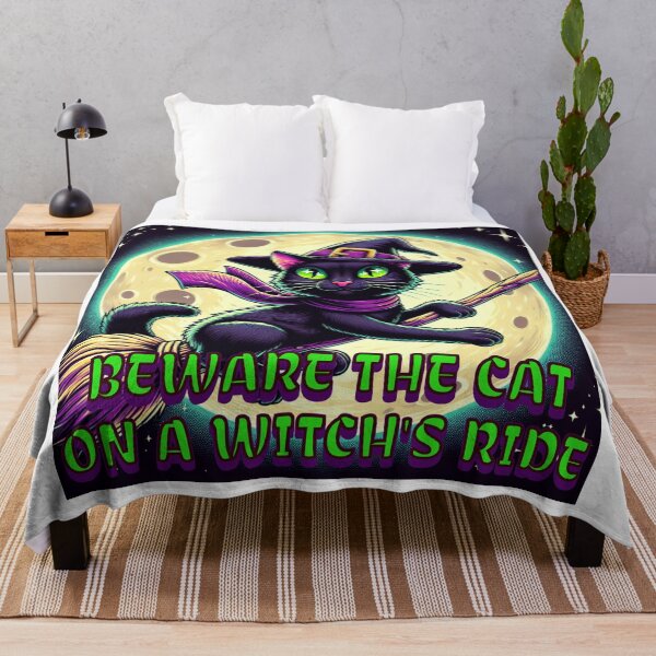Item preview, Beware the cat on a witch's ride designed and sold by smanopla.