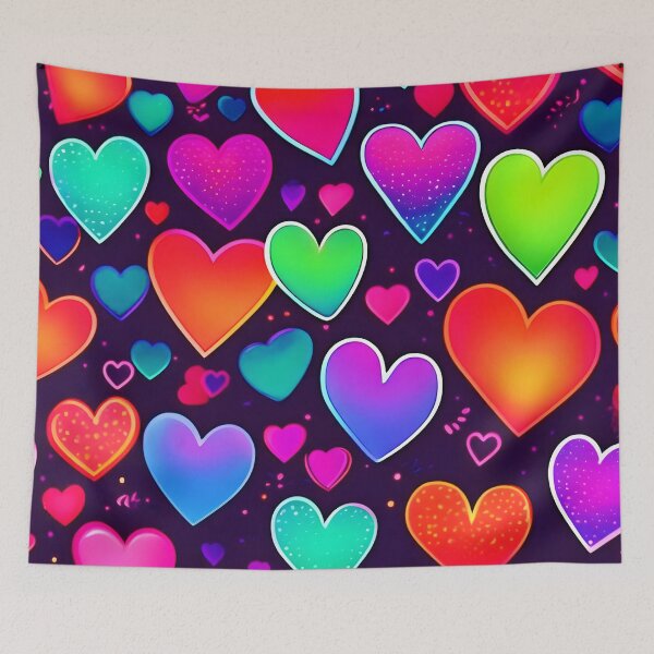 Item preview, Neon Heart Symphony designed and sold by Health And Fitness Posts e-Store.