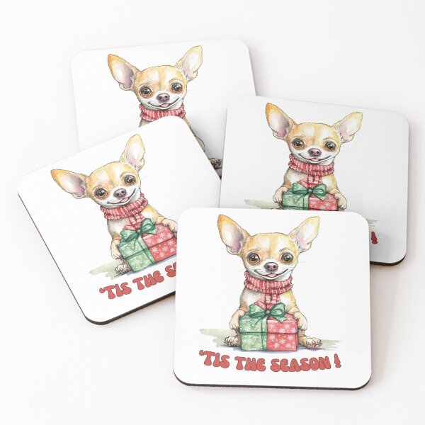 Item preview, Chihuahua dog holding Christmas present designed and sold by M1234s.