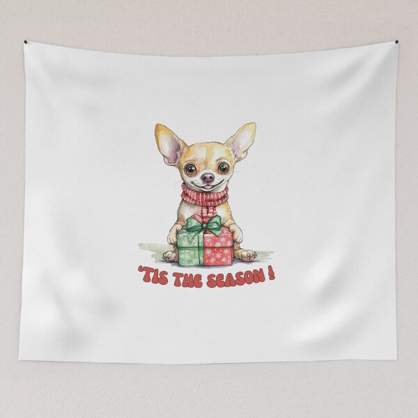 Item preview, Chihuahua dog holding Christmas present designed and sold by M1234s.