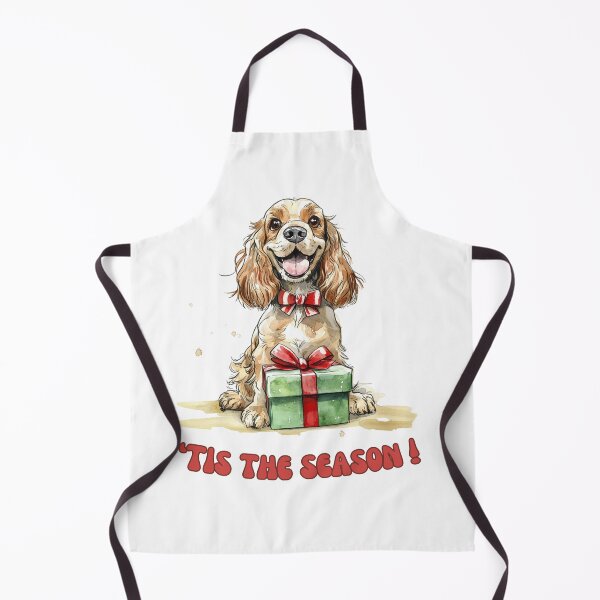 Item preview, Cocker Spaniel dog holding Christmas present designed and sold by M1234s.