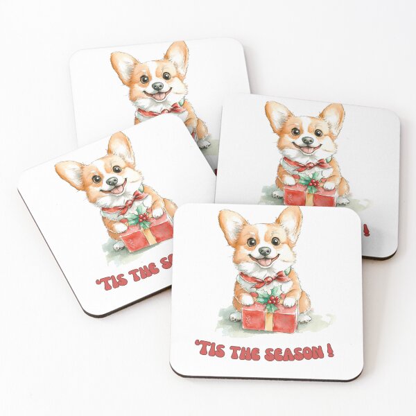 Item preview, Corgi dog holding Christmas present designed and sold by M1234s.