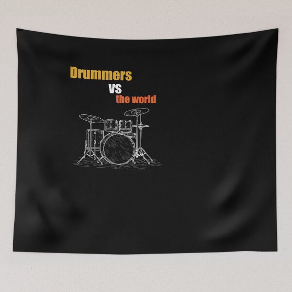 Item preview, music memes, drummers vs the world designed and sold by Creative-Wolf16.