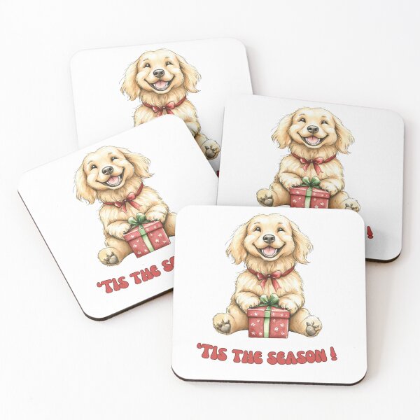 Item preview, Golden Retriever dog holding Christmas present designed and sold by M1234s.