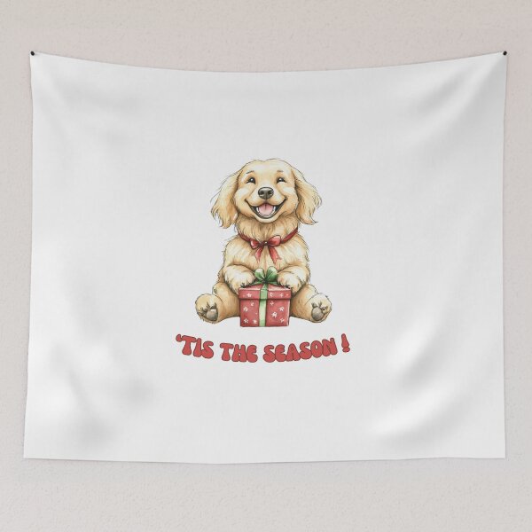 Item preview, Golden Retriever dog holding Christmas present designed and sold by M1234s.