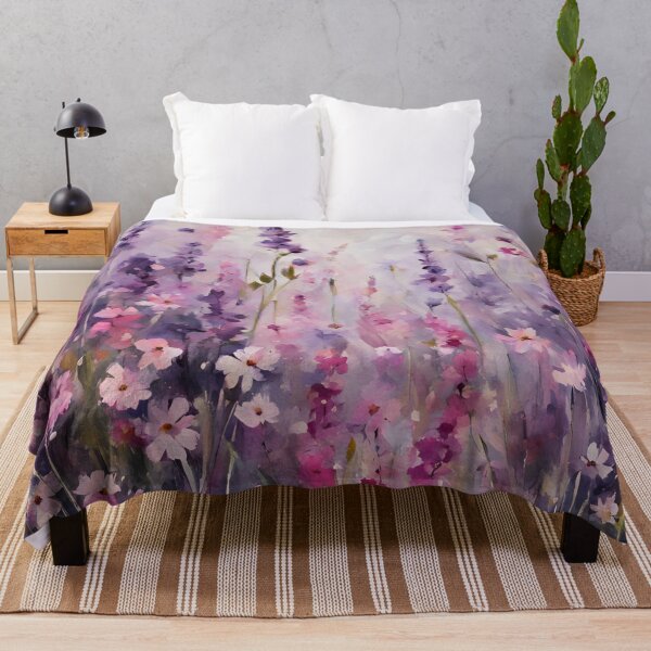 Item preview, Pink Purple Wildflowers Flower Art designed and sold by SeaStarAlex.