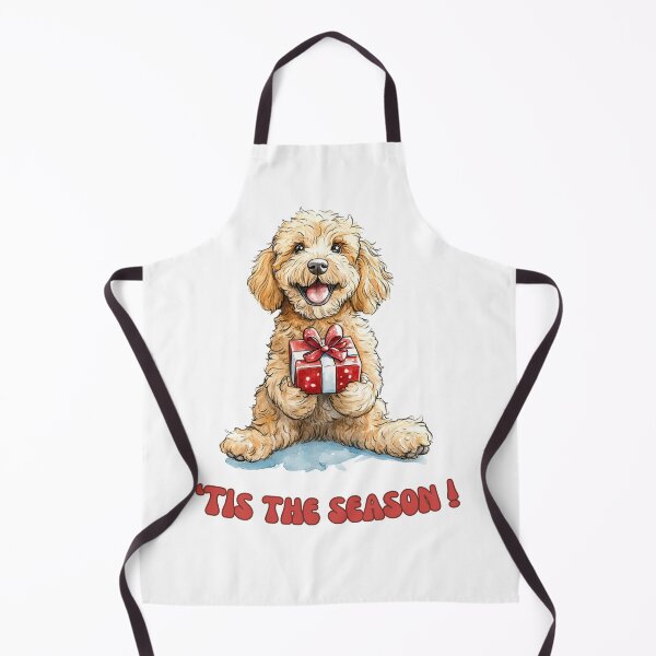 Item preview, Goldendoodle dog holding Christmas present designed and sold by M1234s.