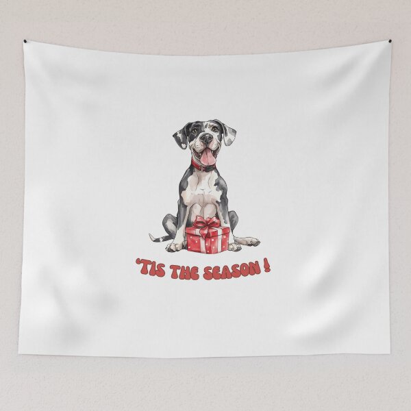 Item preview, Great Dane dog holding Christmas present designed and sold by M1234s.
