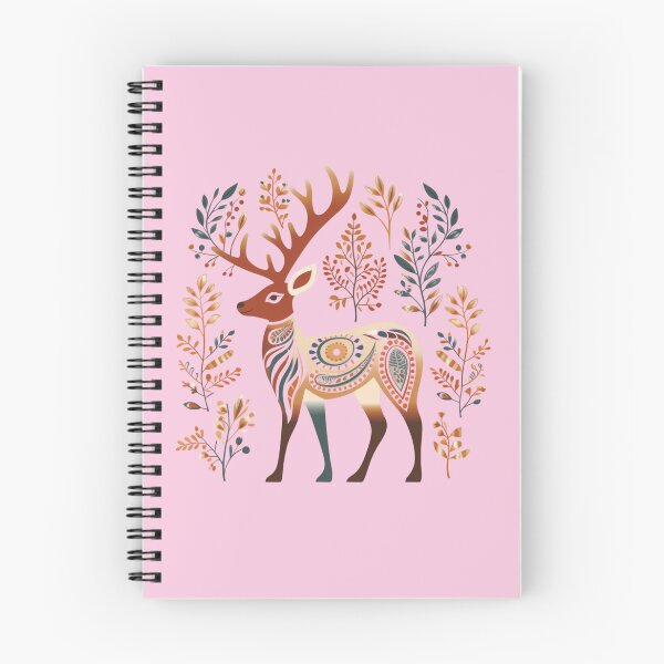 Item preview, Scandinavian Winter Folk Art Animals - Reindeer designed and sold by GiraffeCreative.
