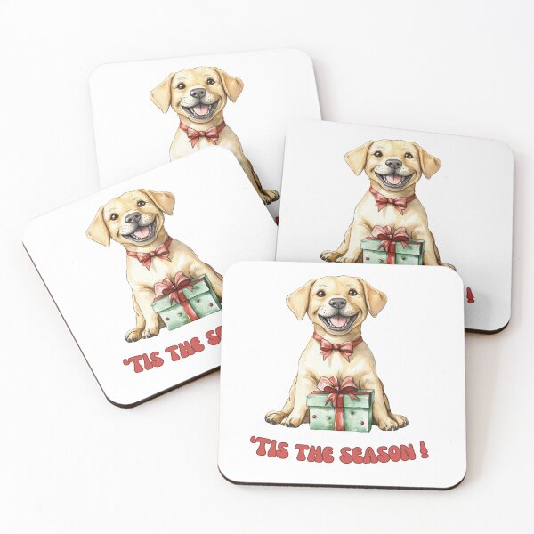Item preview, Labrador dog holding Christmas present designed and sold by M1234s.