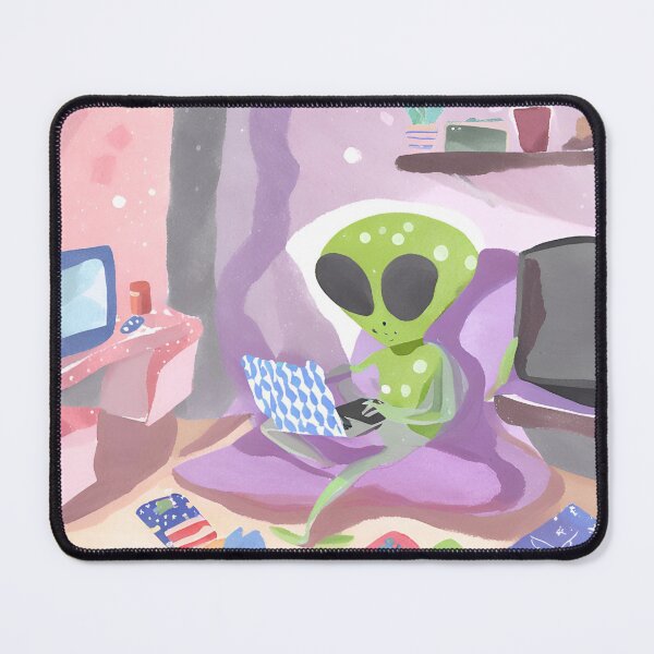Item preview, Alien Learns About Human Tech Addiction designed and sold by Aesavoy8.