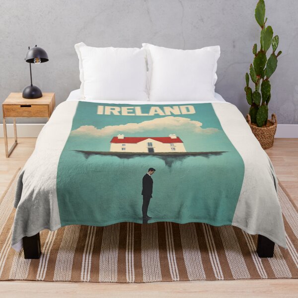 Item preview, Surreal Ireland Landscape with Floating House designed and sold by Retro Travel Design.