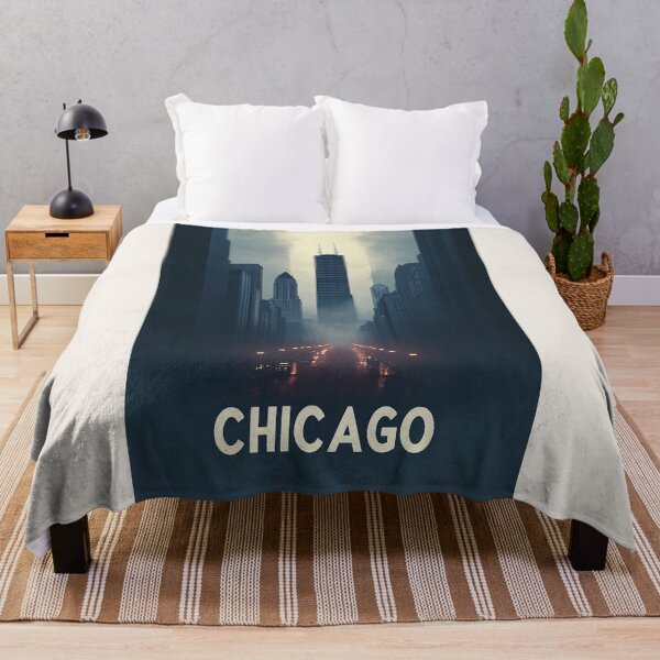 Item preview, Moody Chicago Skyline with Willis Tower designed and sold by Retro Travel Design.