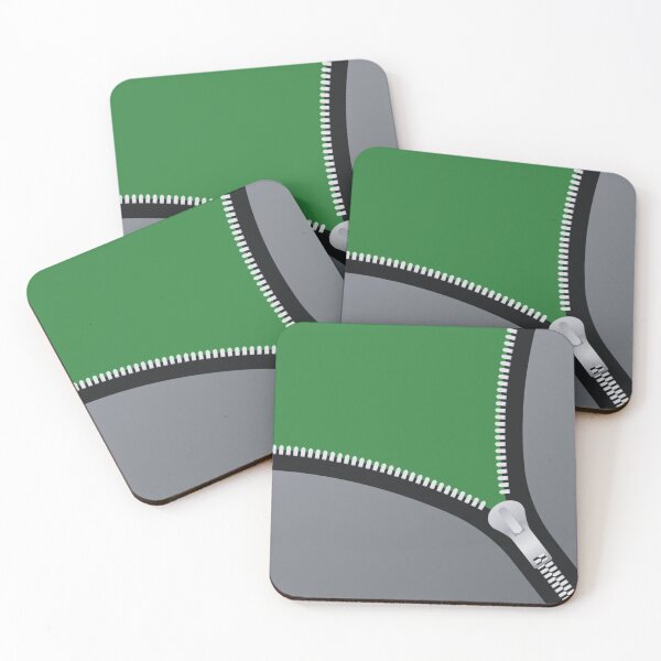 Item preview, GREY AND GREEN ASYMMETRICAL ZIPPER DESIGN designed and sold by asudesign.
