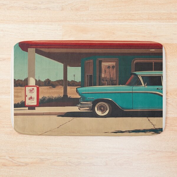 Item preview, Retro Texas Roadside Scene with Classic Car designed and sold by Retro Travel Design.