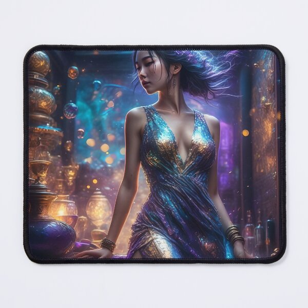 Item preview, Purple Blue and Gold Shiny Gown designed and sold by Fantasy-Fashion.
