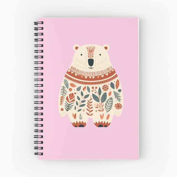 Aperçu de l'œuvre Animaux de l'art populaire d'hiver scandinave - Ours polaire créée et vendue par GiraffeCreative.