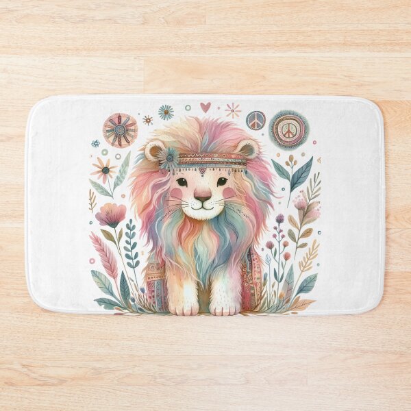 Item preview, Cute Boho Pastel Watercolor Baby Lion designed and sold by MeroroGraphics.