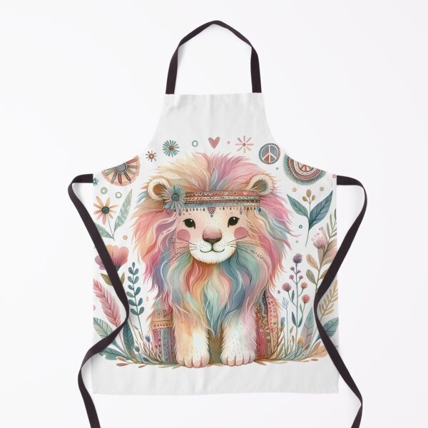Item preview, Cute Boho Pastel Watercolor Baby Lion designed and sold by MeroroGraphics.