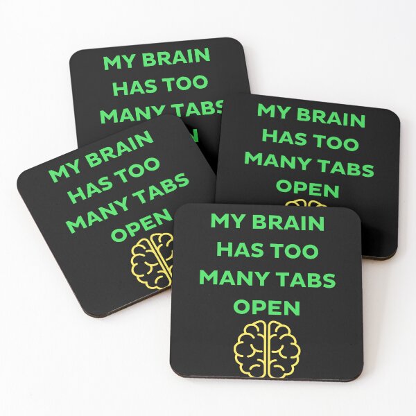 Item preview, My Brain Has Too Many Tabs Open - Funny T-Shirt designed and sold by Kamal Khajeb.