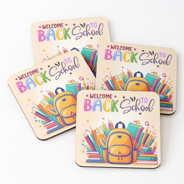 Item preview, Back to school colorful backpack and school supplies designed and sold by Koncept-Studio.