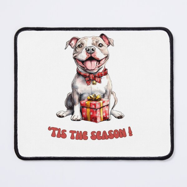 Item preview, Pitbull dog holding Christmas present designed and sold by M1234s.