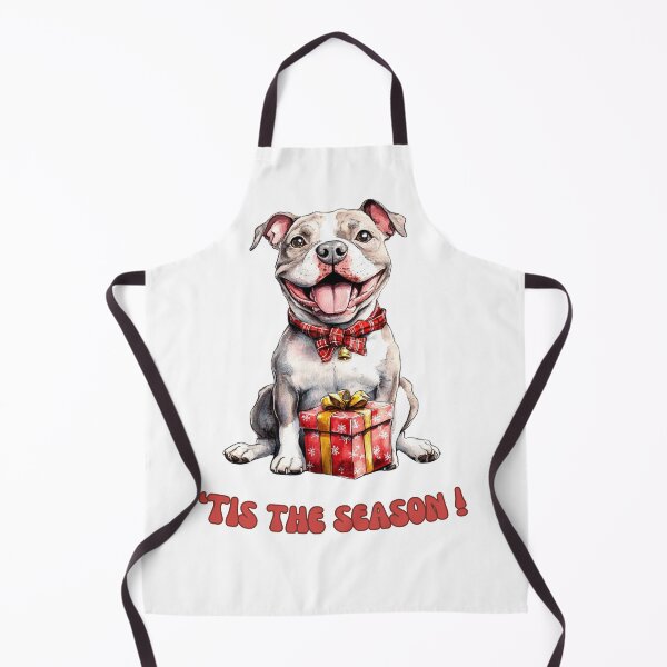 Item preview, Pitbull dog holding Christmas present designed and sold by M1234s.
