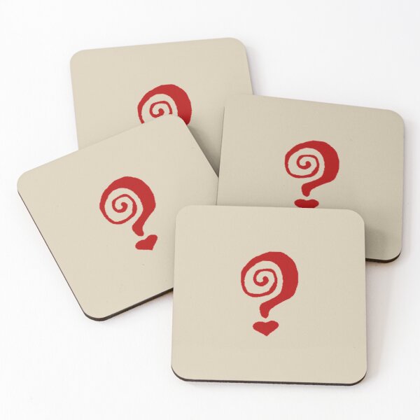 Item preview, Red Question Mark Spiral Curve Heart designed and sold by aestheticqueen.