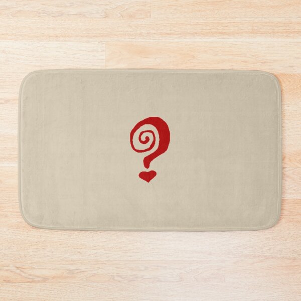 Item preview, Red Question Mark Spiral Curve Heart designed and sold by aestheticqueen.