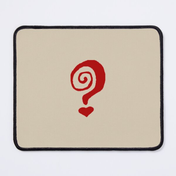 Item preview, Red Question Mark Spiral Curve Heart designed and sold by aestheticqueen.