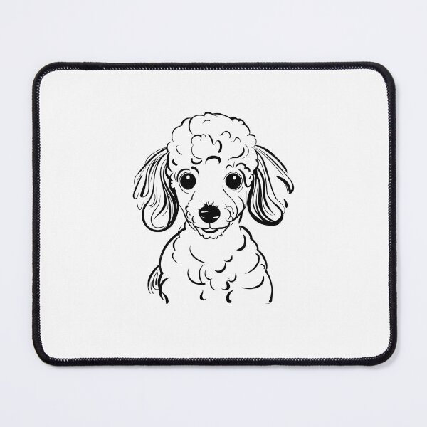 Item preview, Cartoon Poodle Dog Head Face designed and sold by FreeStyleTrend.