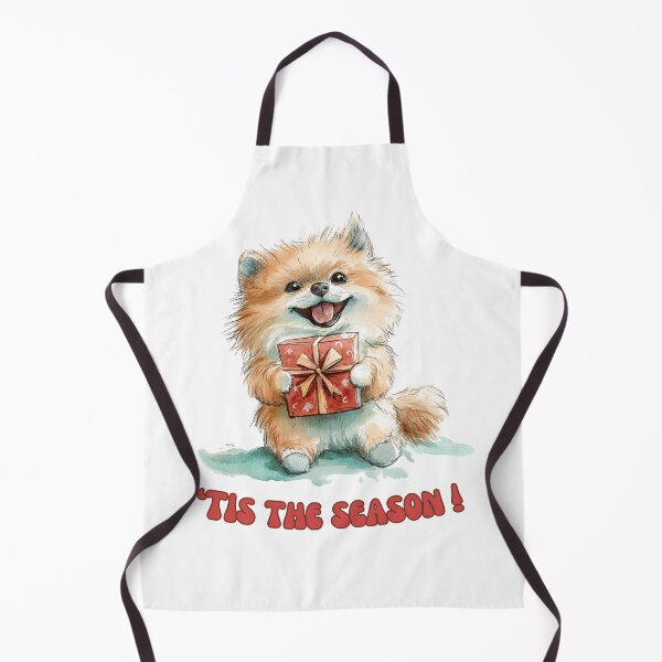 Item preview, Pomeranian dog holding Christmas present designed and sold by M1234s.