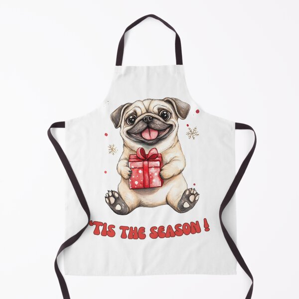 Item preview, Pug dog holding Christmas present designed and sold by M1234s.