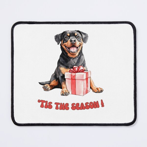 Item preview, Rottweiler dog holding Christmas present designed and sold by M1234s.