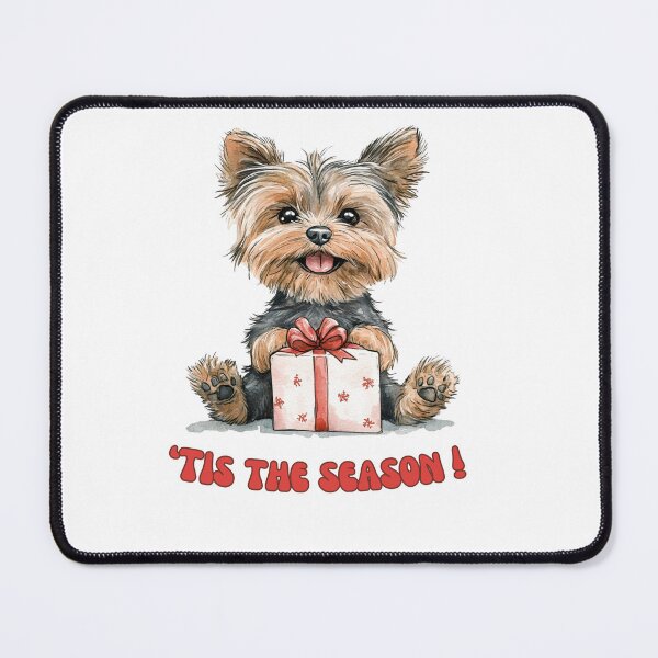 Item preview, Yorkie dog holding Christmas present designed and sold by M1234s.
