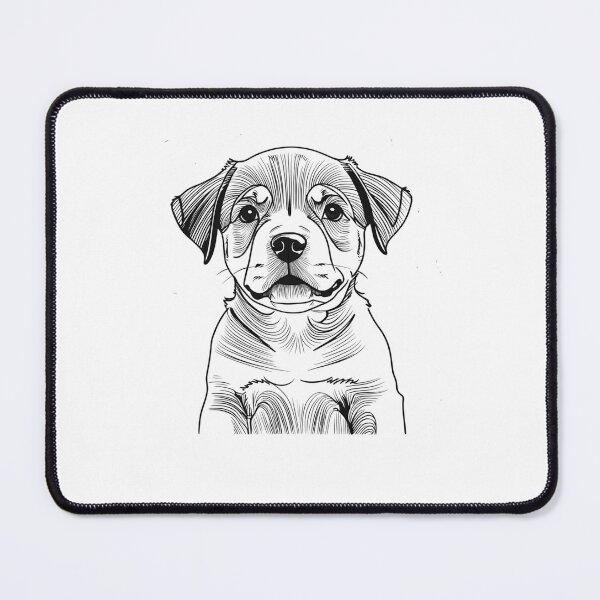 Item preview, Cartoon Style Rottweiler Head Drawing designed and sold by FreeStyleTrend.