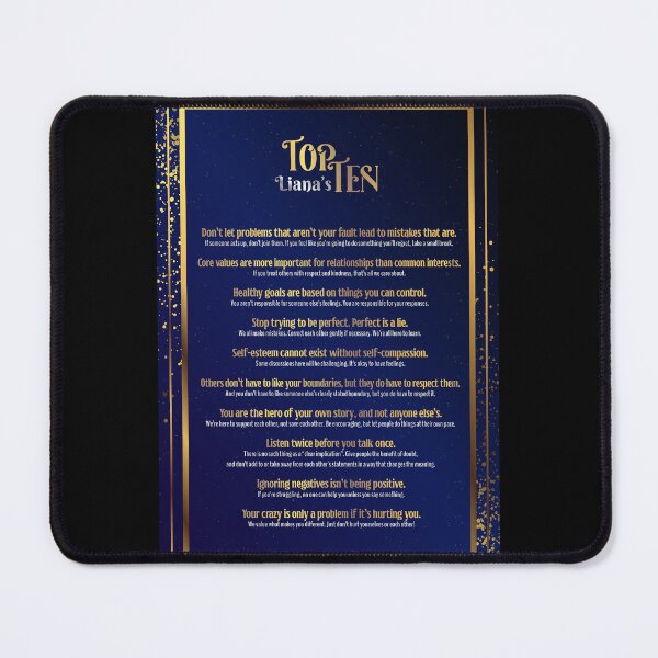 Item preview, Liana's Top Ten Phrases Blue and Gold designed and sold by Liana Kerzner.