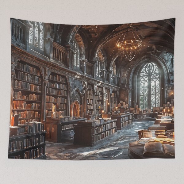 Item preview, Whispers of Forgotten Tomes: A Sunlit Sanctuary of Knowledge designed and sold by oanaunciuleanu.
