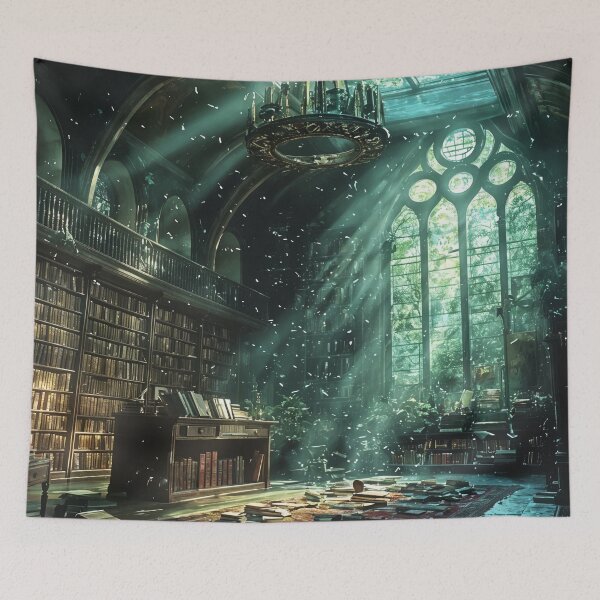 Item preview, Whispers of Forgotten Tomes: A Sunlit Sanctuary of Knowledge designed and sold by oanaunciuleanu.