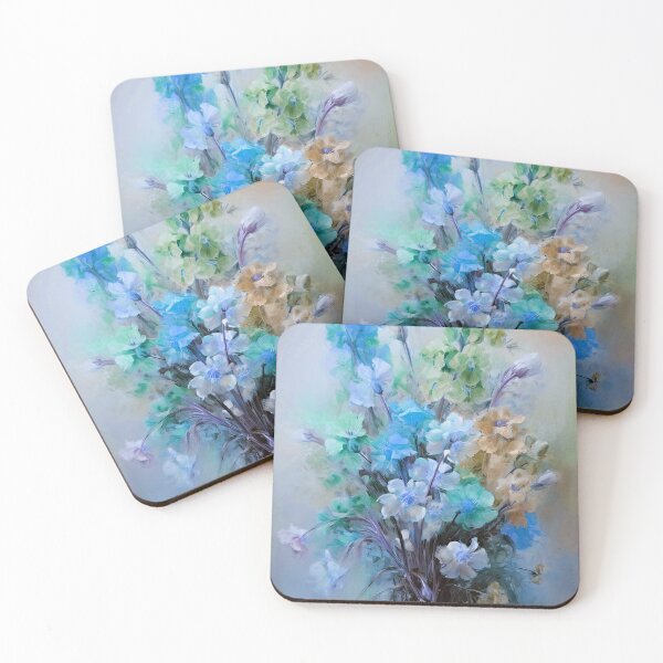 Item preview, blue flowers designed and sold by leylakidesign.