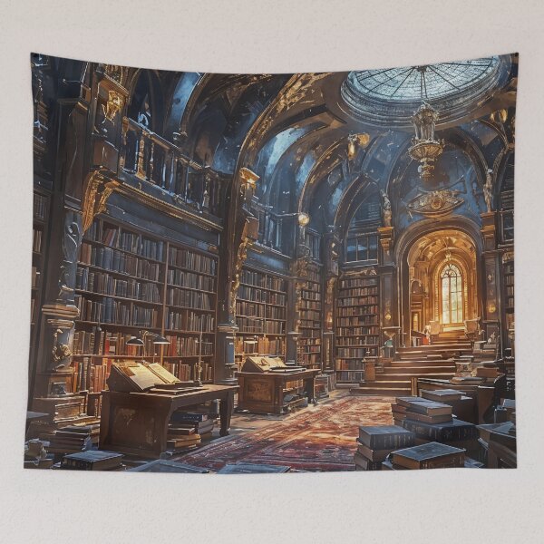 Item preview, Whispers of Forgotten Tomes: A Sunlit Sanctuary of Knowledge designed and sold by oanaunciuleanu.