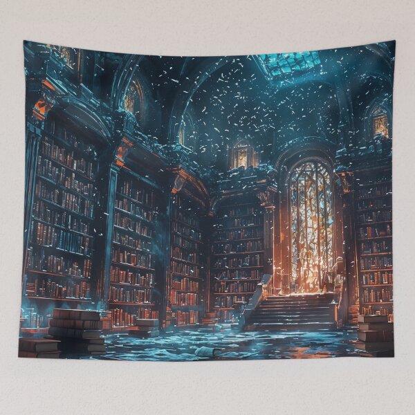 Item preview, Whispers of Forgotten Tomes: A Sunlit Sanctuary of Knowledge designed and sold by oanaunciuleanu.