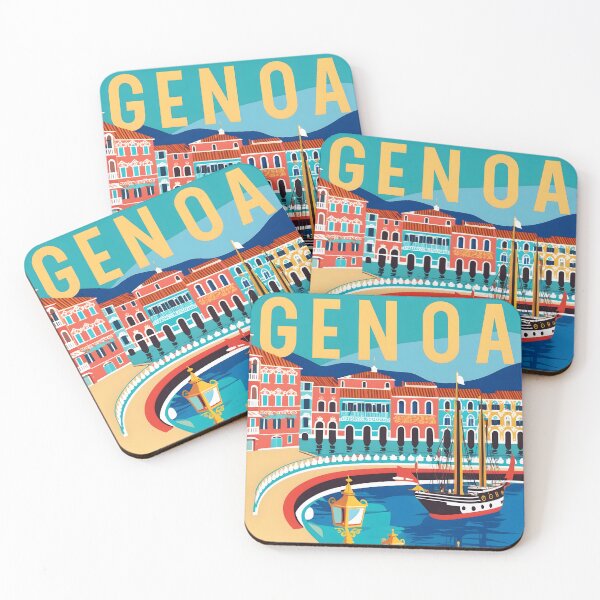 Item preview, Genoa Italy Vintage Travel Tourism  designed and sold by TravelersGems.