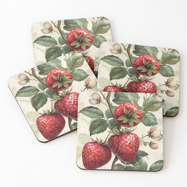Item preview, Strawberry Patterns designed and sold by Gabbadoodle.