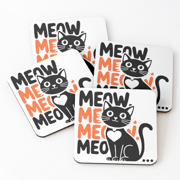 Item preview, Black Cat - Meow Meow? Funny Philosophical  designed and sold by Merch-Kitsune.