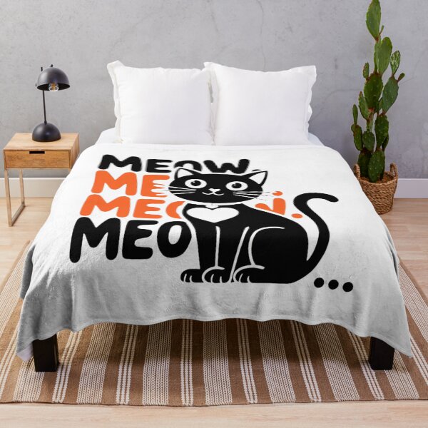 Item preview, Black Cat - Meow Meow? Funny Philosophical designed and sold by Merch-Kitsune.