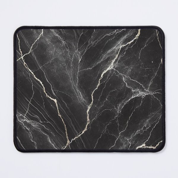 Item preview, Black, white smoke and gold streak marble print designed and sold by HadeeeeL.