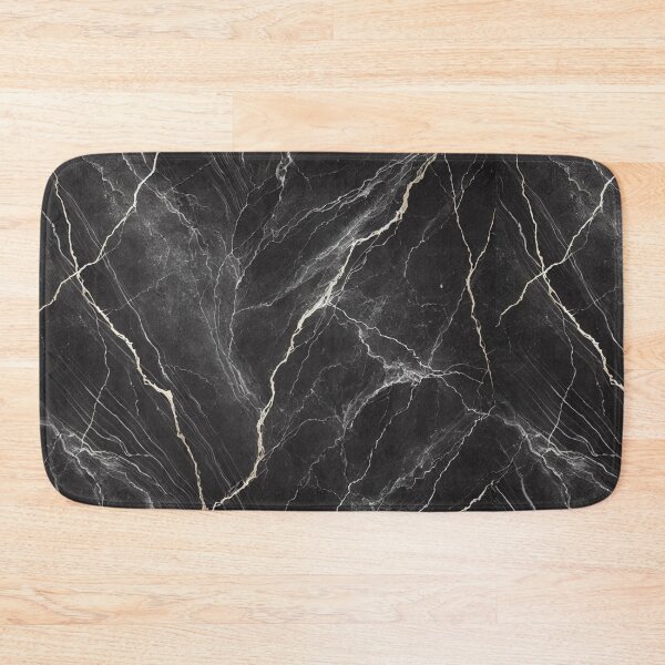 Item preview, Black, white smoke and gold streak marble print designed and sold by HadeeeeL.